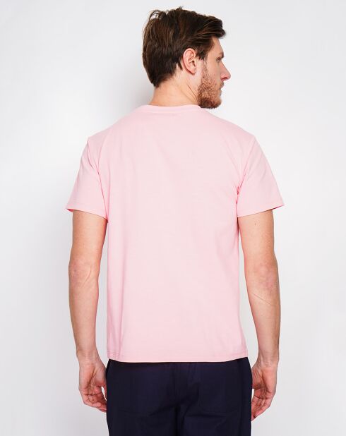 Roze T-shirt van linnenmix Paul