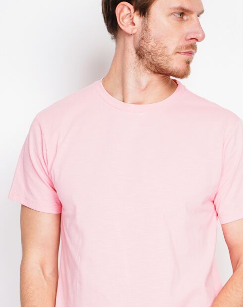 Roze T-shirt van linnenmix Paul