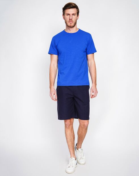 T-Shirt en Lin mélangé Paul bleu royal