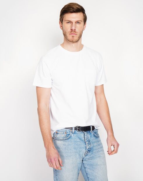 Weißes Jules T-Shirt aus Leinenmischung