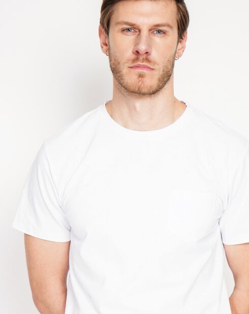 Weißes Jules T-Shirt aus Leinenmischung