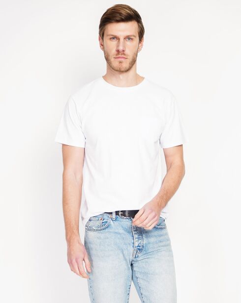 Weißes Jules T-Shirt aus Leinenmischung