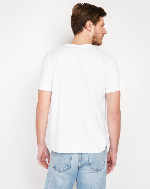 Weißes Jules T-Shirt aus Leinenmischung