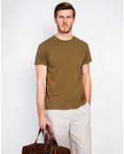 T-Shirt en Lin mélangé Jules vert kaki
