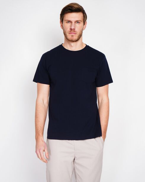 T-Shirt en Lin mélangé Jules bleu marine