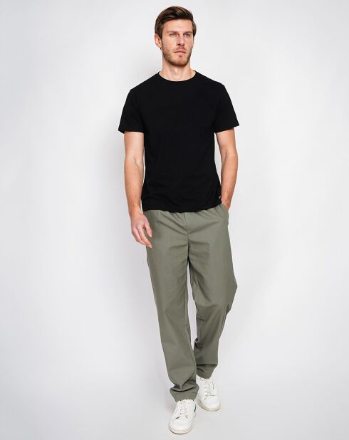 Schwarzes Jules T-Shirt aus Leinenmischung