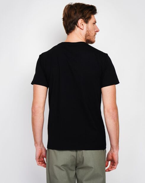 Schwarzes Jules T-Shirt aus Leinenmischung