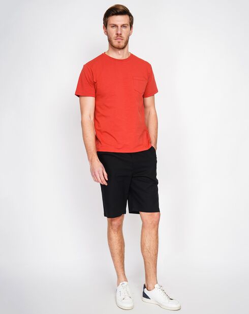 Orangefarbenes Jules T-Shirt aus Leinenmischung