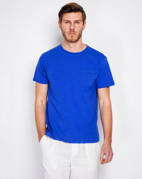 Königsblaues Jules T-Shirt aus Leinenmischung