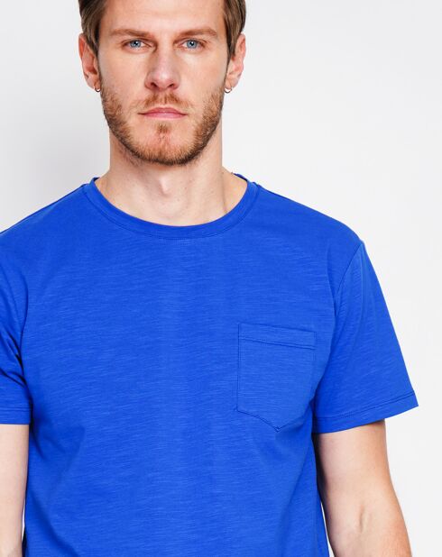 Königsblaues Jules T-Shirt aus Leinenmischung