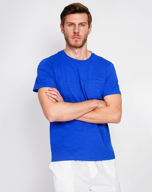 Königsblaues Jules T-Shirt aus Leinenmischung