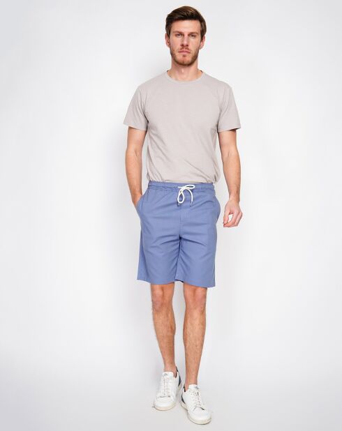 Bermuda en Lin mélangé Ali bleu jeans