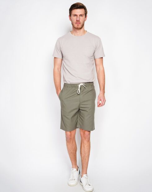 Bermuda Ali in misto lino verde kaki