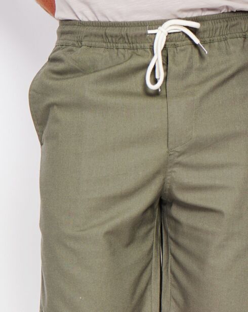 Bermuda Ali in misto lino verde kaki