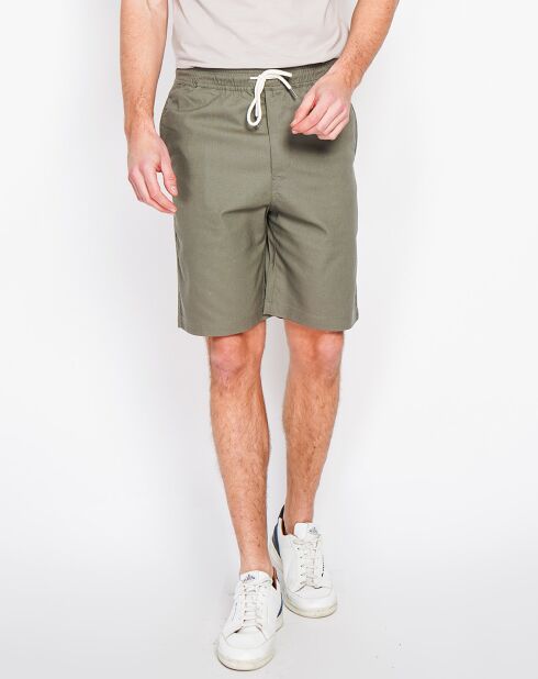 Bermuda Ali in misto lino verde kaki