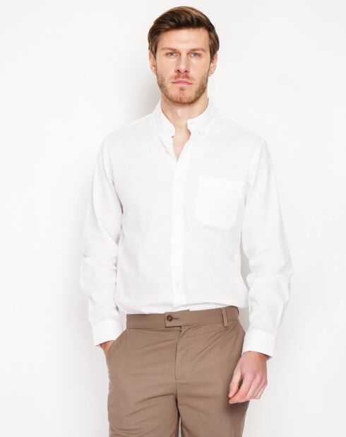 Alexandre wit overhemd van 100% linnen