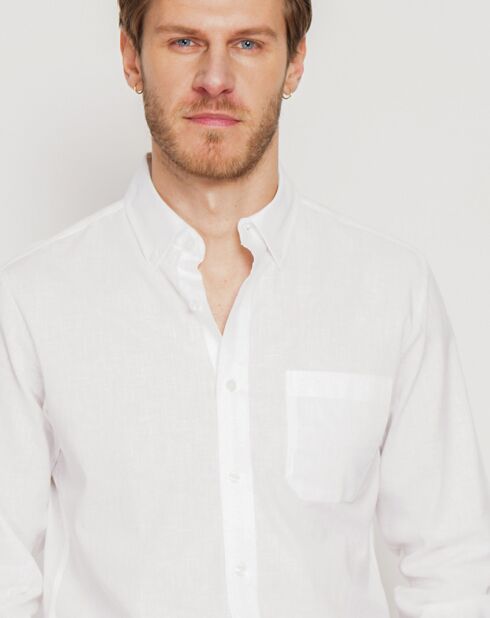 Alexandre wit overhemd van 100% linnen