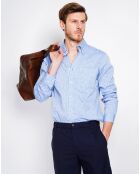 Chemise 100% Lin Alexandre bleu jeans