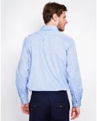 Chemise 100% Lin Alexandre bleu jeans