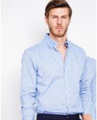 Chemise 100% Lin Alexandre bleu jeans