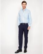 Chemise 100% Lin Alexandre bleu ciel