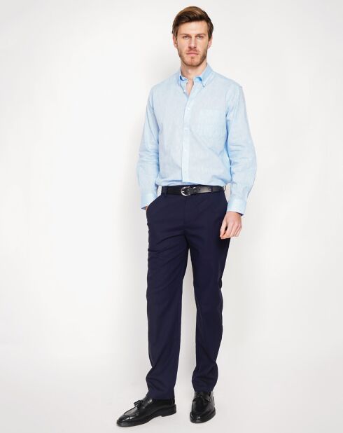 Chemise 100% Lin Alexandre bleu ciel