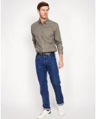 Chemise 100% Lin Alexandre vert kaki