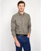 Chemise 100% Lin Alexandre vert kaki