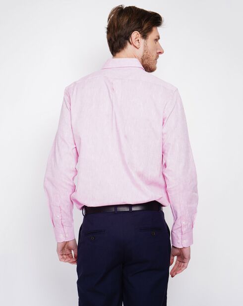 Chemise 100% Lin Alexandre rose