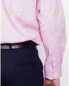 Chemise 100% Lin Alexandre rose
