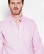 Chemise 100% Lin Alexandre rose