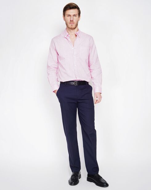 Chemise 100% Lin Alexandre rose