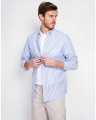 Chemise en Lin mélangé Joseph bleu marine