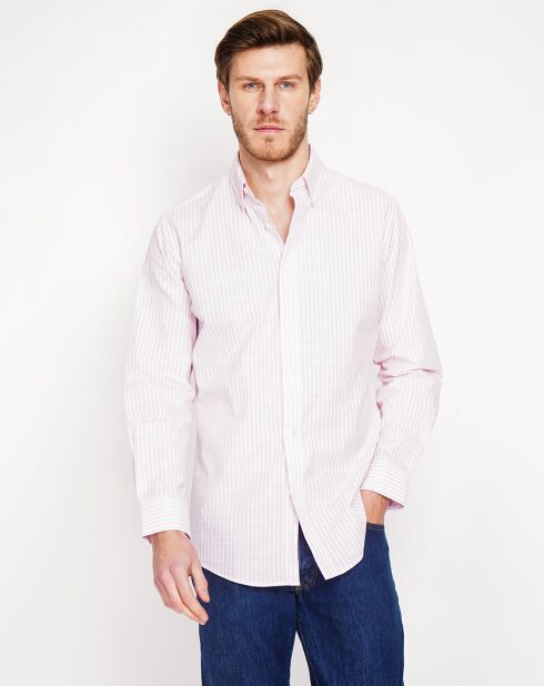 Joseph overhemd van roze linnenmix