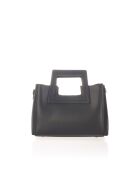 Sac à main en Cuir Anthea noir - 32x11x20 cm