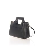 Sac à main en Cuir Anthea noir - 32x11x20 cm