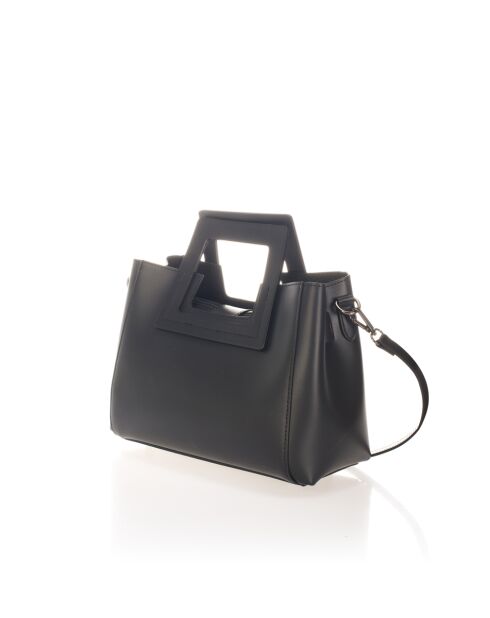 Anthea schwarze Lederhandtasche - 32x11x20 cm