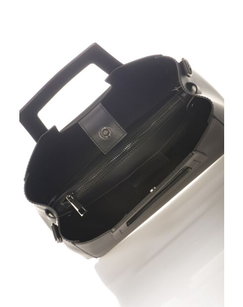 Anthea schwarze Lederhandtasche - 32x11x20 cm