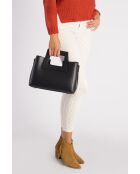Sac à main en Cuir Anthea noir - 32x11x20 cm