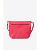 Sac bandoulière en cuir Agata fuchsia - 24x 4x 18 cm