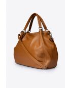 Sac en cuir Drew cognac - 33x 16x 28 cm