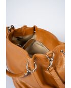 Sac en cuir Drew cognac - 33x 16x 28 cm