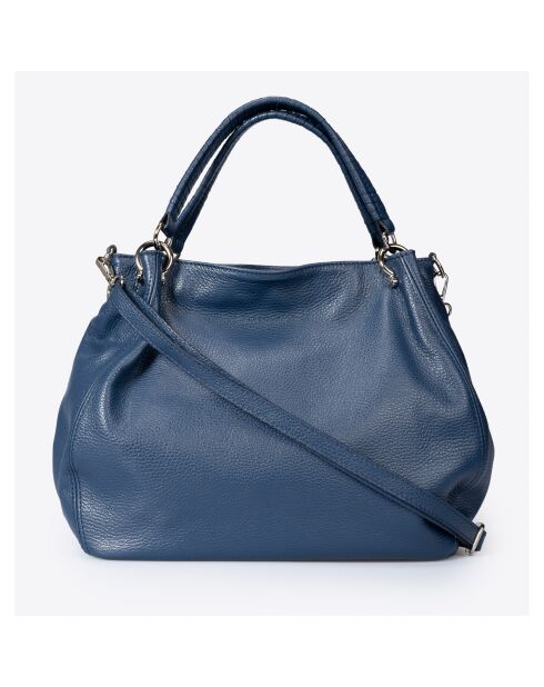Sac en cuir Drew bleu - 33x 16x 28 cm