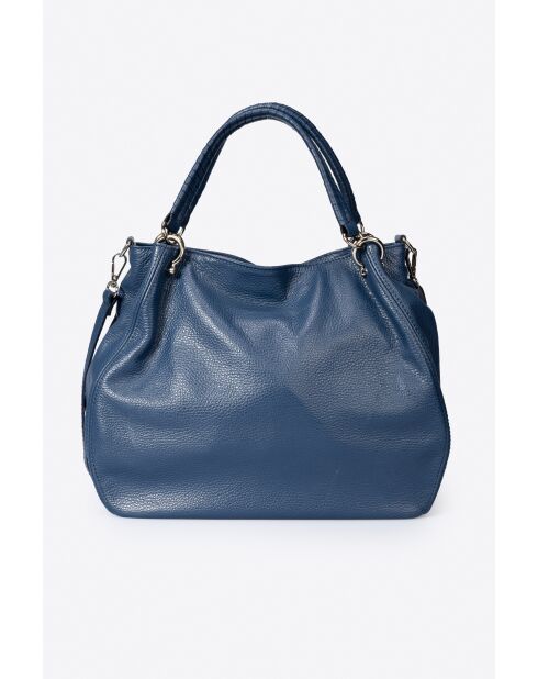 Sac en cuir Drew bleu - 33x 16x 28 cm