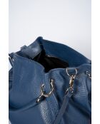 Sac en cuir Drew bleu - 33x 16x 28 cm