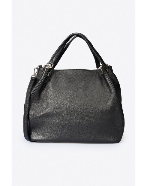 Sac en cuir Drew noir - 33x 16x 28 cm