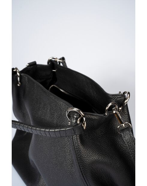 Sac en cuir Drew noir - 33x 16x 28 cm