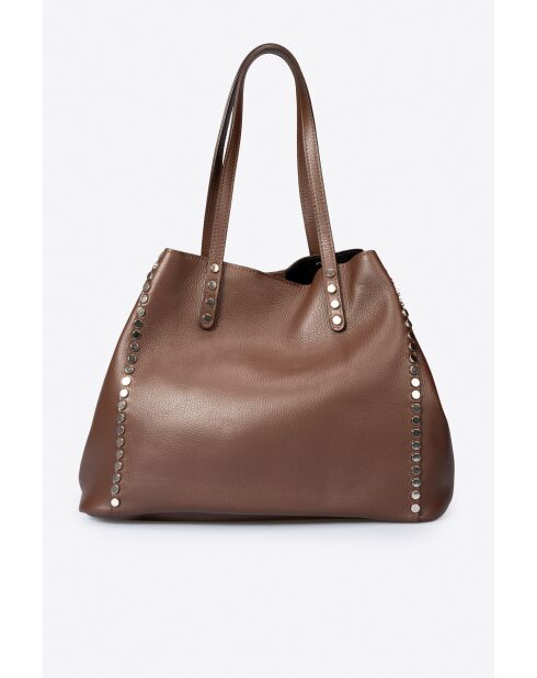 Sac en cuir Sonia marron - 39x 20x 29 cm