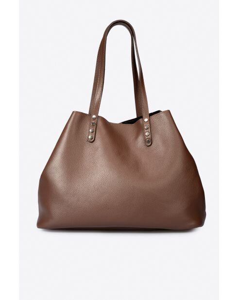 Sac en cuir Sonia marron - 39x 20x 29 cm