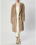 Manteau en Fausse Fourrure Lydia taupe